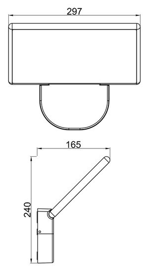 Deko-Light Wandaufbauleuchte Alkes L, Warmweiß, Dunkelgrau, IP65 731140