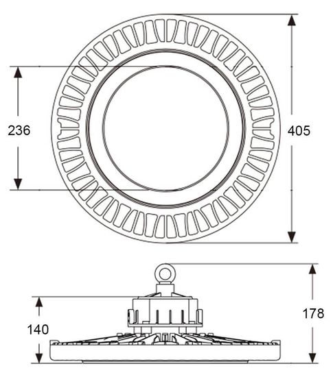 Deko-Light Pendelleuchte Aludra 200W DALI, Neutralweiß, Alu, Schwarz, IP65 732142