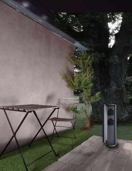 Deko-Light Steckdosenturm, 2x Garten Steckdosen-Leiste, IP44 733055