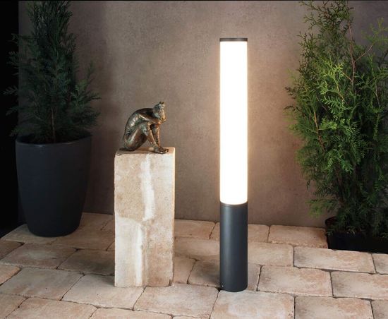 Deko-Light Stehleuchte Alhena, Warmweißschwarzgrau, IP65 733057