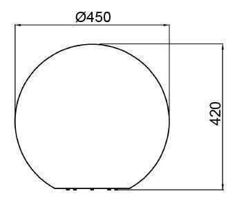 Deko-Light Stehleuchte Kugelleuchte 45, weiß, E27, max. 42W, IP65/IP44 836014