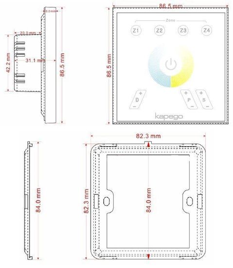 Deko-Light Controller, Touchpanel RF White,2W 843019