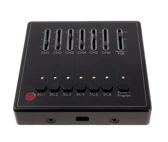 Deko-Light Controller, DMX Wandsteuerung X-Fade-6 II, dimmbar DMX512 / IR Fernbedienung, 12-24VDC 861203