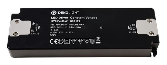 Deko-Light LED-Netzgerät, FLAT, CV, UT24V/50W, 50W 862122