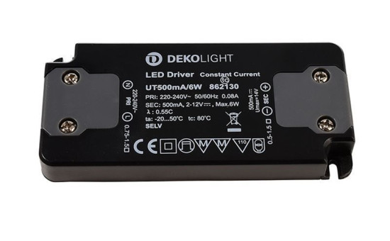 Deko-Light LED-Netzgerät, FLAT, CC, UT500mA/6W, 1-6W 862130