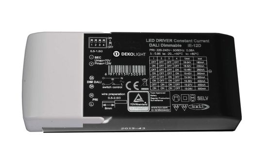 Deko-Light Netzgerät, BASIC, DIM, Multi CC, IE-12D, dimmbar DALI-Bus nach IEC 62386 DALI 2.0 / Intelli-Push, 4-12W 862190