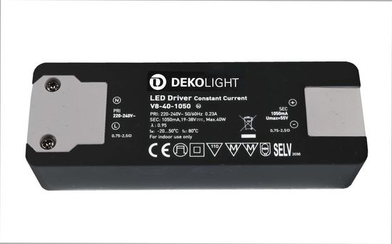 Deko-Light Netzgerät, BASIC, CC, V8-40-1050mA/40V, 20-40W 862201