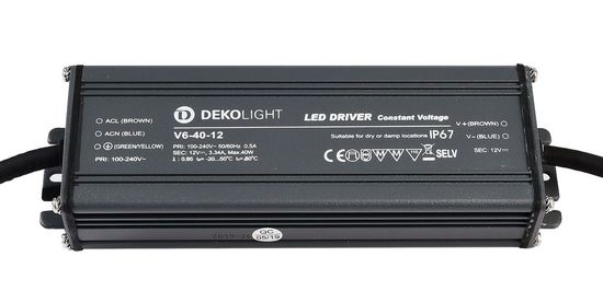 Deko-Light LED-Netzgerät, IP, CV, V6-40-12, 40W 872082