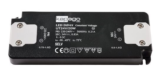 Deko-Light LED-Netzgerät, FLAT, CV, UT24V/20W, 20W 872636
