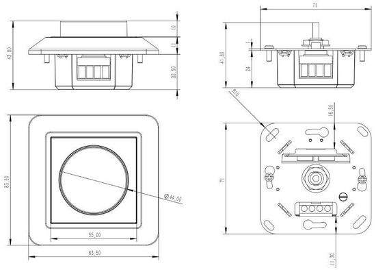 Deko-Light Dimmer, Weiß, 83,5 mm, 355W 930060