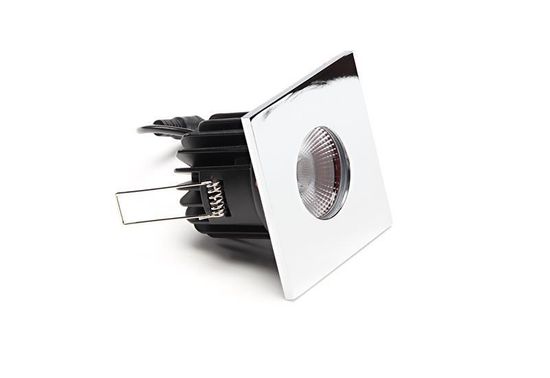 Deko-Light Abdeckung Chrom eckig für COB 68 IP65 + Mizar II, Alu, Silber, Chrom, 83mm 930077