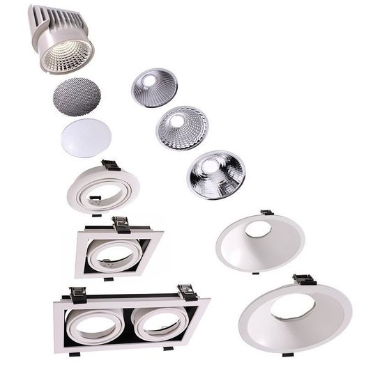 Deko-Light 17° Reflektor für Modular Sytem COB, Alu, Silber, Chrom 930084