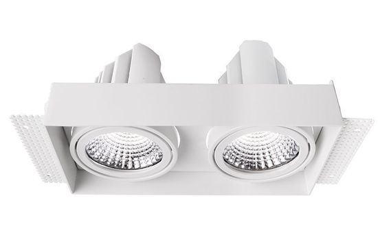 Deko-Light Kardaneinsatz ohne Rahmen für Modular Sytem COB, Aluminium, Reinweiß, mattiert, 305mm 930096