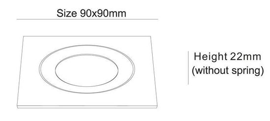 Deko-Light Rahmen für Lesath eckig, brushed, 90mm 930255