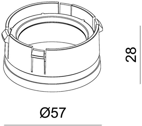 Deko-Light Reflektor Ring Schwarz für Serie Klara / Nihal Mini / Rigel Mini / Can, Schwarz 930302