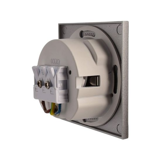 Deko-Light Abdeckung eckig grau Winkel für Alwaid, 75mm 930489