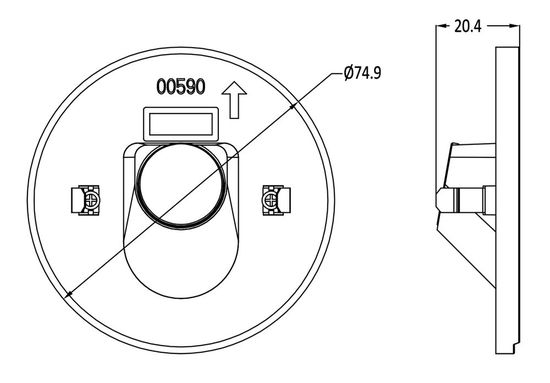 Deko-Light Abdeckung rund weiß Auge für Alwaid, Aluminium Druckguss 930494