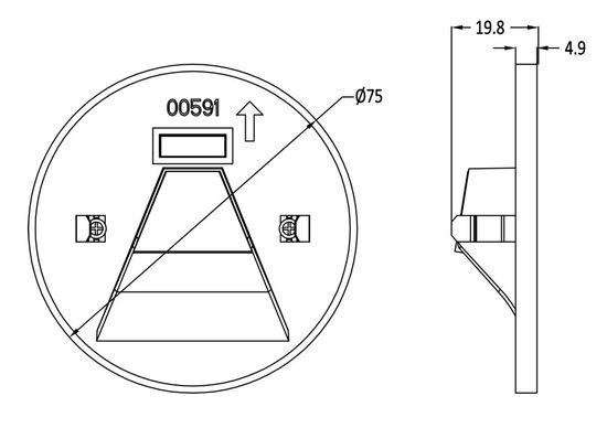 Deko-Light Abdeckung rund grau Winkel für Alwaid, Aluminium Druckguss 930504