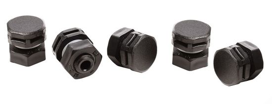 Deko-Light Druck-/Feuchtigkeitsausgleichsventil mit Membran, 800ml/min, M8, IP67, 5er Set, Schwarz, IP67 930584