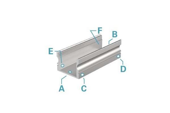 Deko-Light U-Profil hoch AU-02-15 für 15 - 16,3mm LED Stripes, Alu, Silber-matt, eloxiert,1m 970160