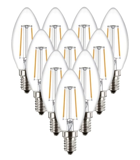 10er-Set Attralux E14 LED Lampe B35 4W 470Lm warmweiss 2700K wie 35W 8710619392565 by Philips