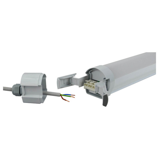 e2 LED Feuchtraum-Wannenleuchte 113cm Pro M 36W neutralweiss 4000K IP65 Grau