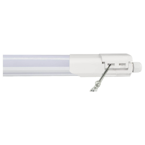 e2 LED Feuchtraum-Lichtleiste 110cm Plus M 36W neutralweiss 4000K Bewegungsmelder IP65 Weiß