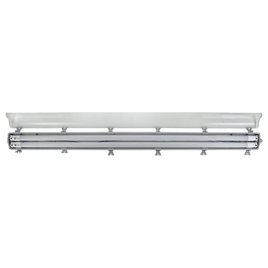 e2 LED Feuchtraum-Wannenleuchte T8 G13 128cm Classic M 2x 18W neutralweiss 4000K IP65 Grau