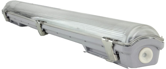 e2 LED Feuchtraum-Wannenleuchte T8 G13 67,5cm Classic-Power S 9W neutralweiss 4000K IP65 Grau
