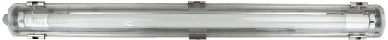 e2 LED Feuchtraum-Wannenleuchte T8 G13 67,5cm Classic-Power S 9W neutralweiss 4000K IP65 Grau