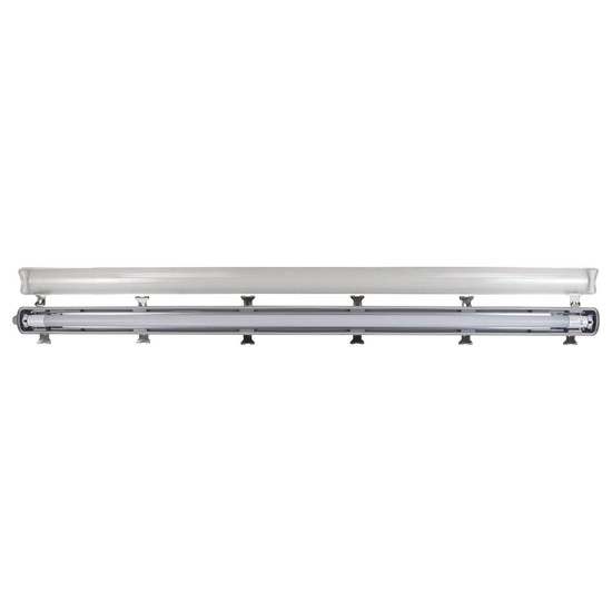 e2 LED Feuchtraum-Wannenleuchte T8 G13 128cm Classic-Power M 18W neutralweiss 4000K IP65 Grau