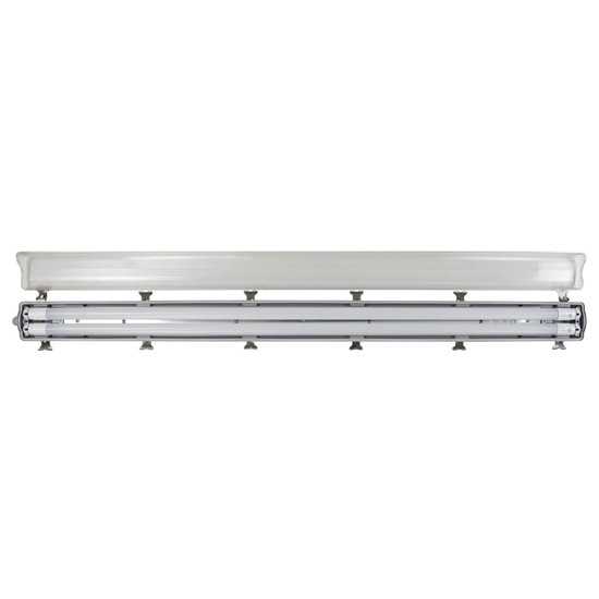 e2 LED Feuchtraum-Wannenleuchte T8 G13 128cm Classic-Power M 2x 18W neutralweiss 4000K IP65 Grau
