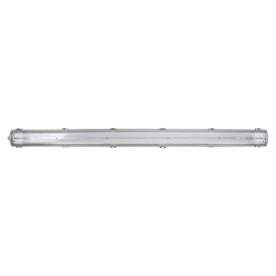 e2 LED Feuchtraum-Wannenleuchte T8 G13 128cm Classic-Power M 2x 18W neutralweiss 4000K IP65 Grau