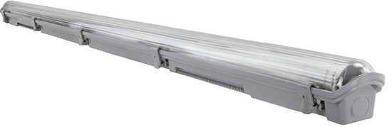 e2 LED Feuchtraum-Wannenleuchte T8 G13 128,5cm Basic M 18W neutralweiss 4000K IP65 Grau