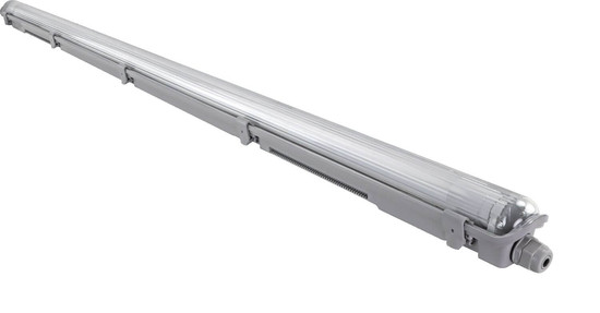 e2 LED Feuchtraum-Wannenleuchte T8 G13 128,5cm Basic M 18W neutralweiss 4000K IP65 Grau
