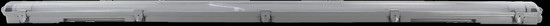 e2 LED Feuchtraum-Wannenleuchte T8 G13 129cm Basic M 2x 18W neutralweiss 4000K IP65 Grau
