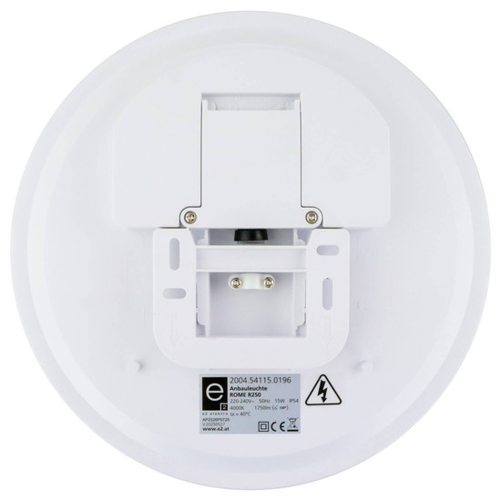 e2 LED Anbauleuchte, Deckenleuchte Rome R250 15W neutralweiss 4000K IP54 Weiß Ø25cm