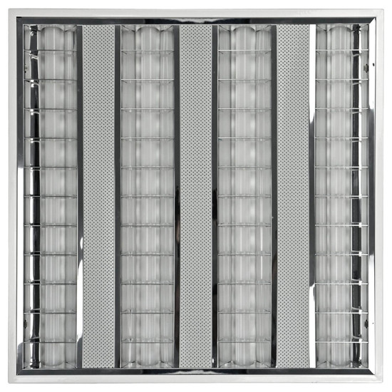 e2 LED Anbauleuchte, Deckenleuchte Nostal Q 625 42W CCT warm-/neutral-/tageslichtweiss 3000K/4000K/6000K Weiß Stahl 62x62cm