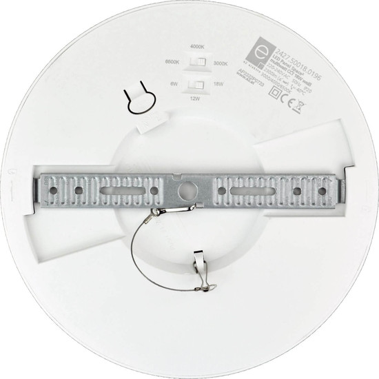 e2 LED Anbaupanel, Deckenleuchte Space R220 18W CCT warm-/neutral-/tageslichtweiss 3000K/4000K/6500K Weiß Ø22,5cm