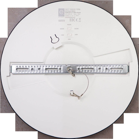 e2 LED Anbaupanel, Deckenleuchte Space R300 24W CCT warm-/neutral-/tageslichtweiss 3000K/4000K/6500K Schwarz Ø30cm