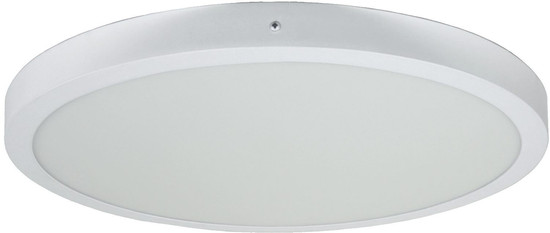 e2 LED Anbaupanel, Deckenleuchte Round 600 40W CCT warm-/neutral-/tageslichtweiss 3000K/4000K/6000K Weiß Aluminium Ø60,5cm