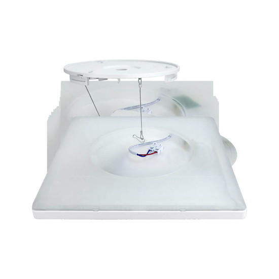e2 LED Anbaupanel, Deckenleuchte Twice up&down Q300 18W warmweiss 3000K Weiß 30x30cm