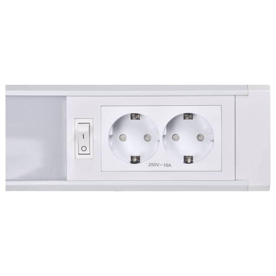 e2 LED Lichtleiste, Unterbauleuchte Corner S 12W CCT warm-/neutral-/tageslichtweiss 3000K/4000K/6500K Weiß Aluminium 59cm