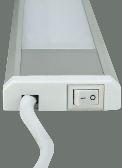 e2 LED Lichtleiste, Unterbauleuchte Fine S 10W neutralweiss 4000K Weiß Aluminium 60cm