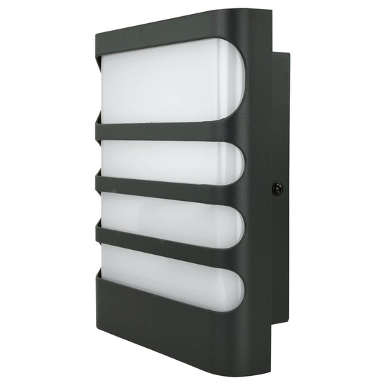 e2 LED Außenwandleuchte Vega 7,5W neutralweiss 4000K IP65 Anthrazit Aluminium 20x16cm