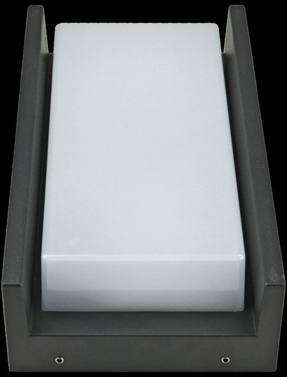 e2 LED Außenwandleuchte Cetus 12W neutralweiss 4000K IP65 Anthrazit Aluminium 24x14,5cm