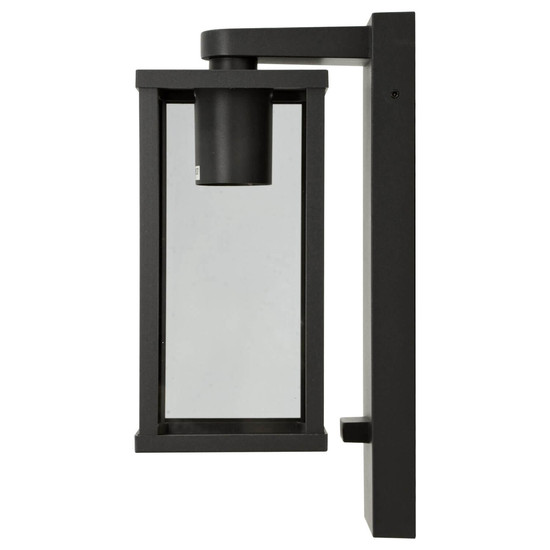 e2 Außenwandleuchte Tara E27 IP44 Anthrazit Aluminium 29x16cm