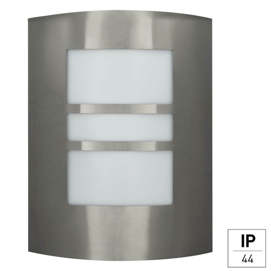 e2 Außenwandleuchte Polis E27 IP44 Aluminium Stahl 26,5x21cm