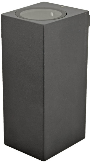 e2 Außenwandleuchte Aster up&down 2-flammig GU10 IP65 Anthrazit Aluminium 16x8cm