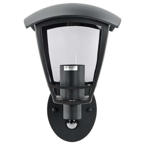 e2 Außenwandleuchte Navi E27 Bewegungsmelder IP44 Anthrazit Aluminium 26x20,5cm